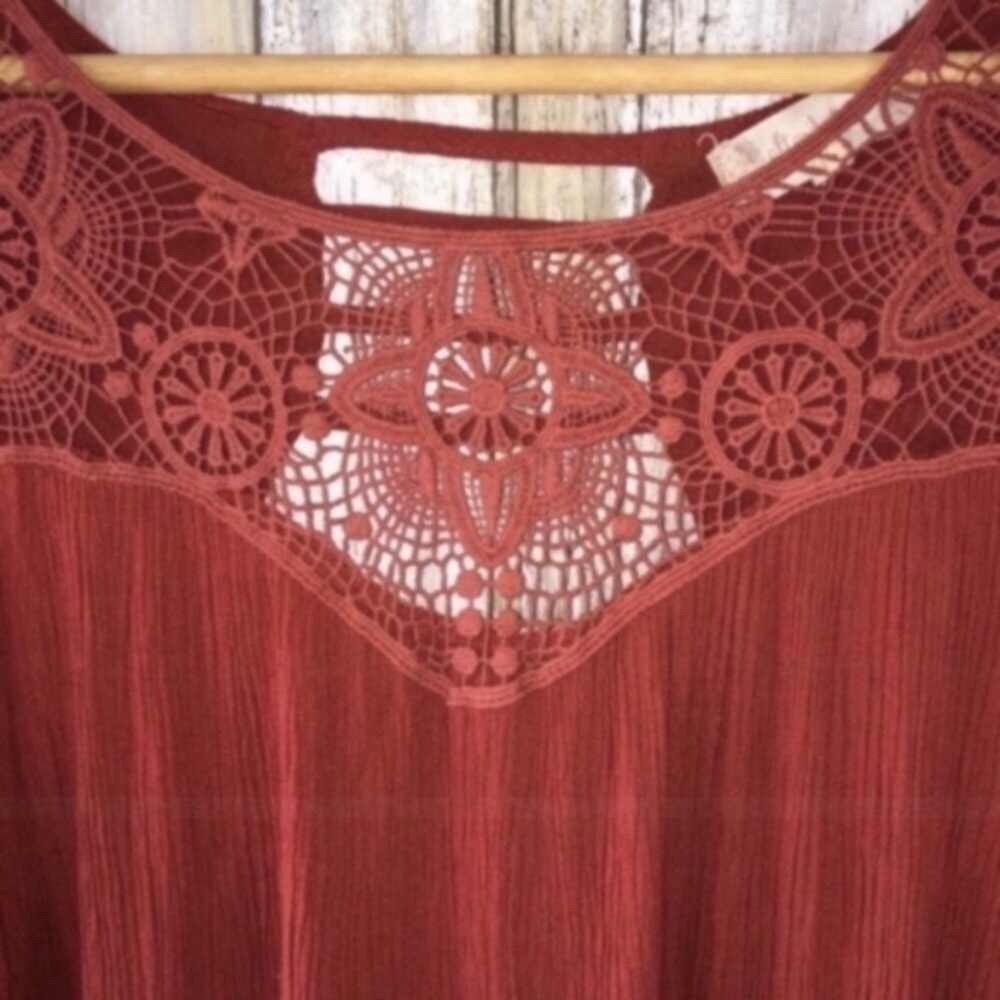 Altar'd State Burnt Orange Blouse - Picture 2 of 6